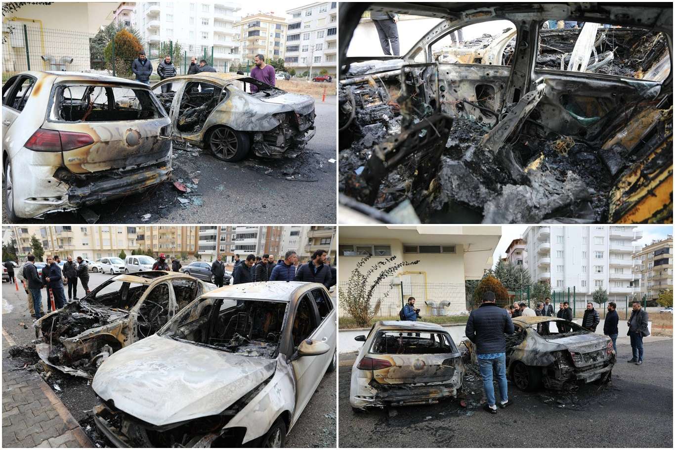 Gaziantep'te 3 araç kundaklandı Gaziantep'te 3 araç kundaklandı